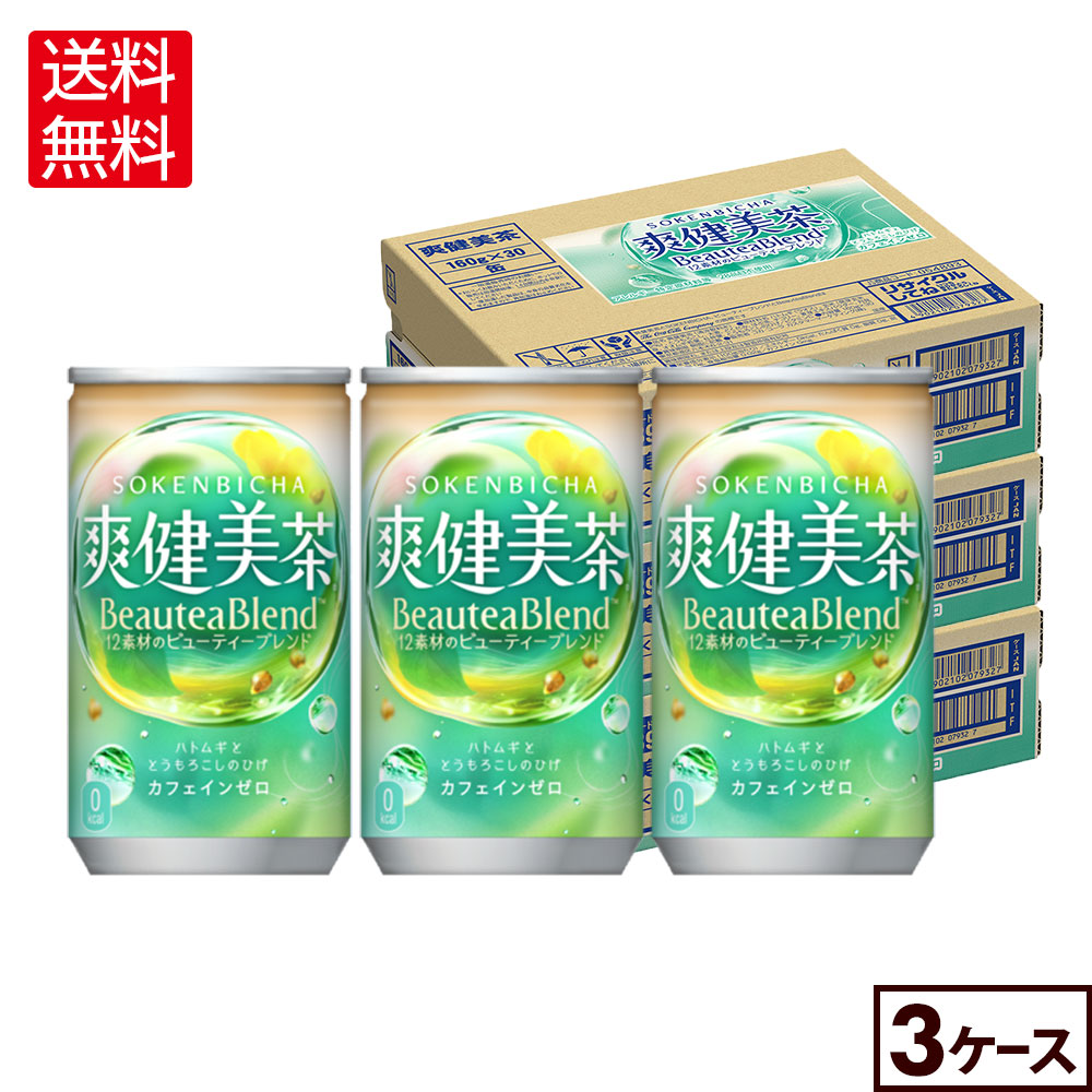 コカ・コーラ 爽健美茶 160g 缶 30本入り×3ケース【送料無料】