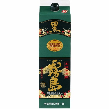 霧島酒造 黒霧島 20度 1.8L チューパック 1ケース6本セット 本格芋焼酎 1800ml 送料無料 芋焼酎 焼酎 紙パック 焼酎セット 男性 男 いも焼酎 お酒 酒 家飲み 宅飲み 晩酌 おすすめ まとめ買い おいしい いも 焼酎パック ギフト プレゼント 贈り物 お祝い 内祝い