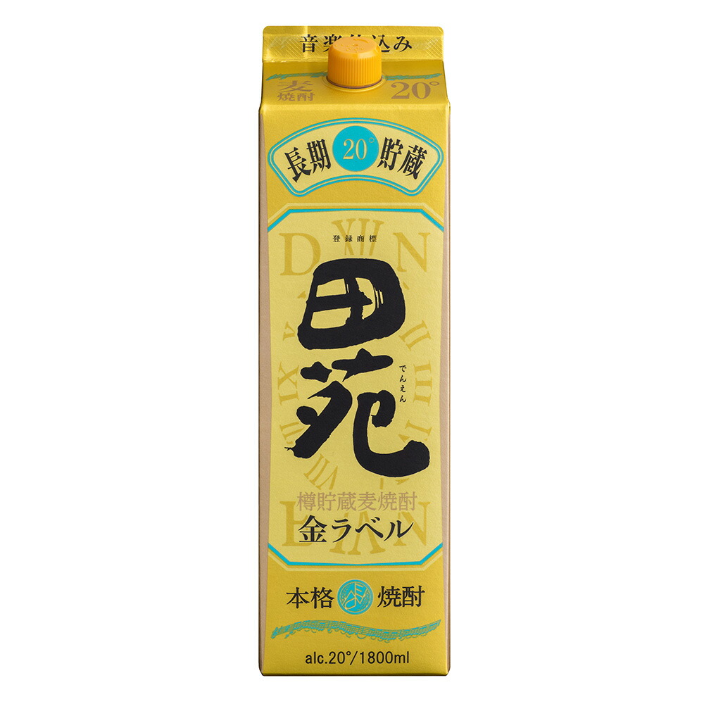 田苑 白ラベル　本格麦焼酎 25%　1800ml6本 Amazon.co.jp: 田苑酒造 麦白ラベルパック [ 焼酎 25度 1800ml