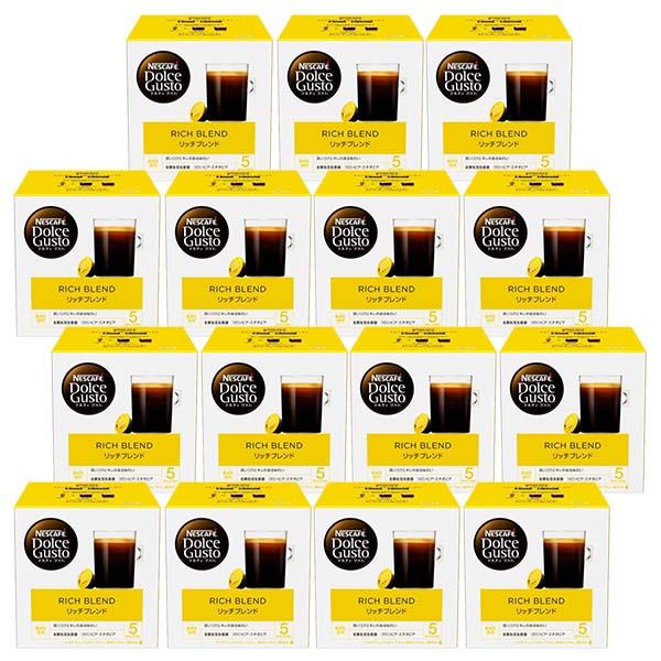 ネスカフェ ドルチェグスト 専用カプセル リッチブレンド×15箱【3～4営業日以内に出荷】【送料無料】ネスレ ネスカフェ コーヒー ホットコーヒー