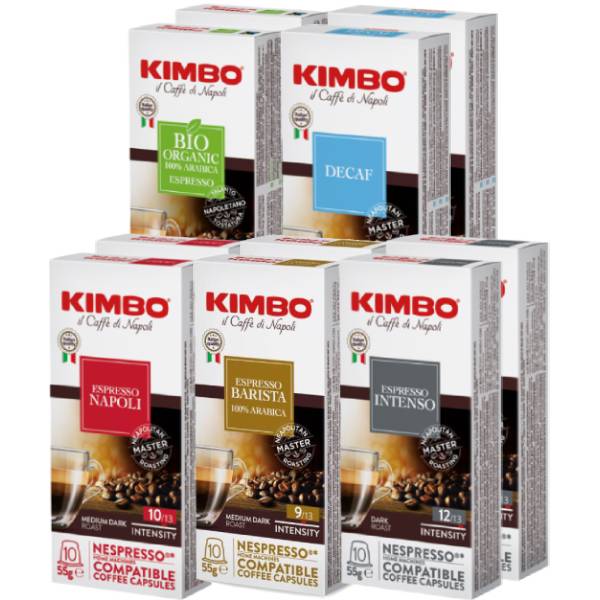 市場 10箱 2〜3営業日以内に出荷 互換 キンボ ネスレ カプセルコーヒーまとめ買い ネスプレッソ KIMBO 選り取り 100カプセル イタリア産  コーヒー豆