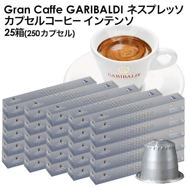 GARIBALDI（ガリバルディ） イタリア産 ネスプレッソ 互換 カプセルコーヒー インテンソ×25箱（250カプセル）【1～2営業日以内に出荷】[送料無料] エスプレッソ nespresso コーヒー 珈琲