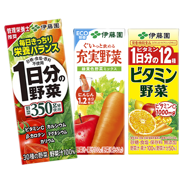 楽天市場】[送料無料] 野菜ジュース 伊藤園 [1日分の野菜・充実野菜