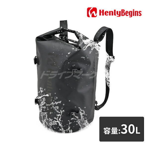 【春のﾄﾞｰﾝ!と全品超ﾄｸ祭】デイトナ 41379 ヘンリービギンズ 防水バックパック DH-766 (30L) ブラック バイク用バックパック Henly Begins DAYTONA
