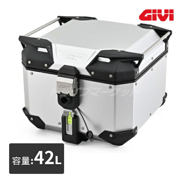 【春のﾄﾞｰﾝ!と全品超ﾄｸ祭】デイトナ 63482 GIVI リアボックス OBKEV42AA (容量:42L) アルミ モノキー バイク用アルミケース (別売 スマートセキュリティーロック対応) アルマイト仕上げ ジビ DAYTONA