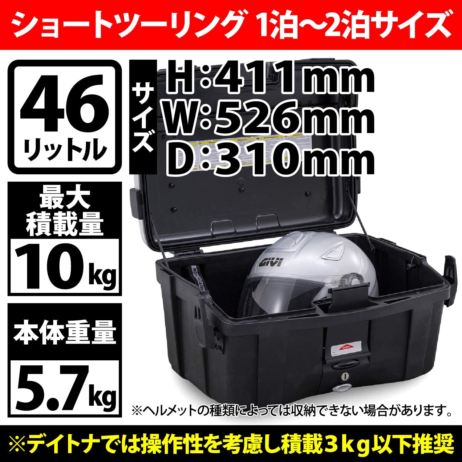 デイトナ 74375 GIVI TRK46N TREKKER(46L) シルバー モノキーケース