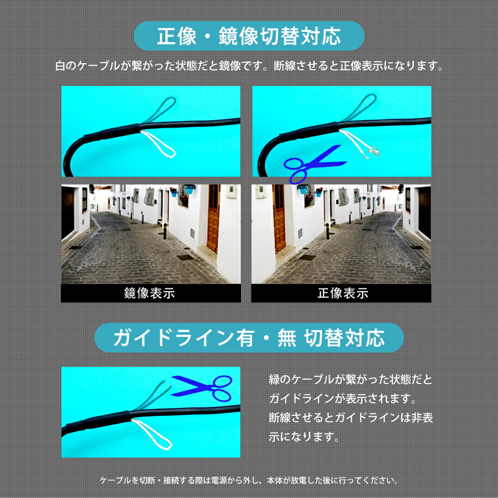オンダッシュモニター バックカメラ モニター 12V 常時通電 セット 2