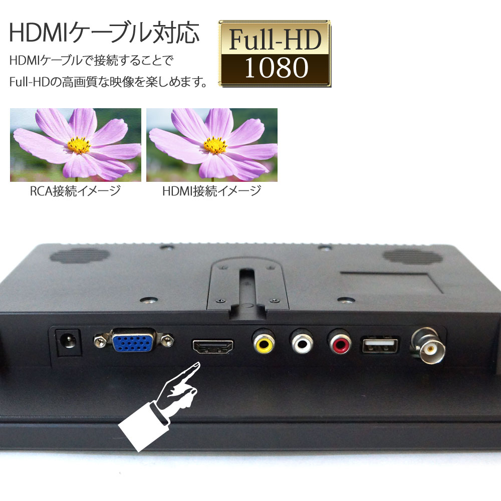 8645円 ビッグ割引 オンダッシュモニター 10インチ IPS液晶 HDMI VGA 液晶モニター 12V 24V薄型 軽量スピーカー スマホ対応  24V 高画質 あす楽 送料無料 D1004BH