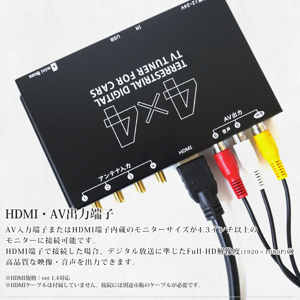 爆安プライス リベロ カーゴ Cb Cd 第四代車載用地デジチューナー フルセグチューナー 12v 24v Hdmi Av ダブル出力 1080p 高性能4 4 ワンセグ フルセグ 1年保証 送料無料 人気定番 4g Portal Com