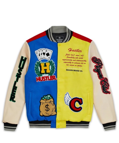 REASON CLOTHING HUSTLER バーシティジャケット/VJ-05/M/L/XL/2XL/3XL/USサイズ/リーズンクロージング/BG44/★US購入B系HIPHOPカジュアルストリートセレブ【送料無料】|DR.JAK