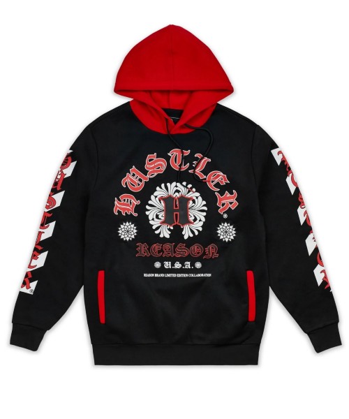 REASON CLOTHING HUSTLER ティーシャツパーカー/HU-f01/S/M/L/XL/2XL/3XL/US大きさ/リーズンクロージング/BG59/★US買いもとめるB系HIPHOPカジュアルストリートセレブ【貨物輸送無料】