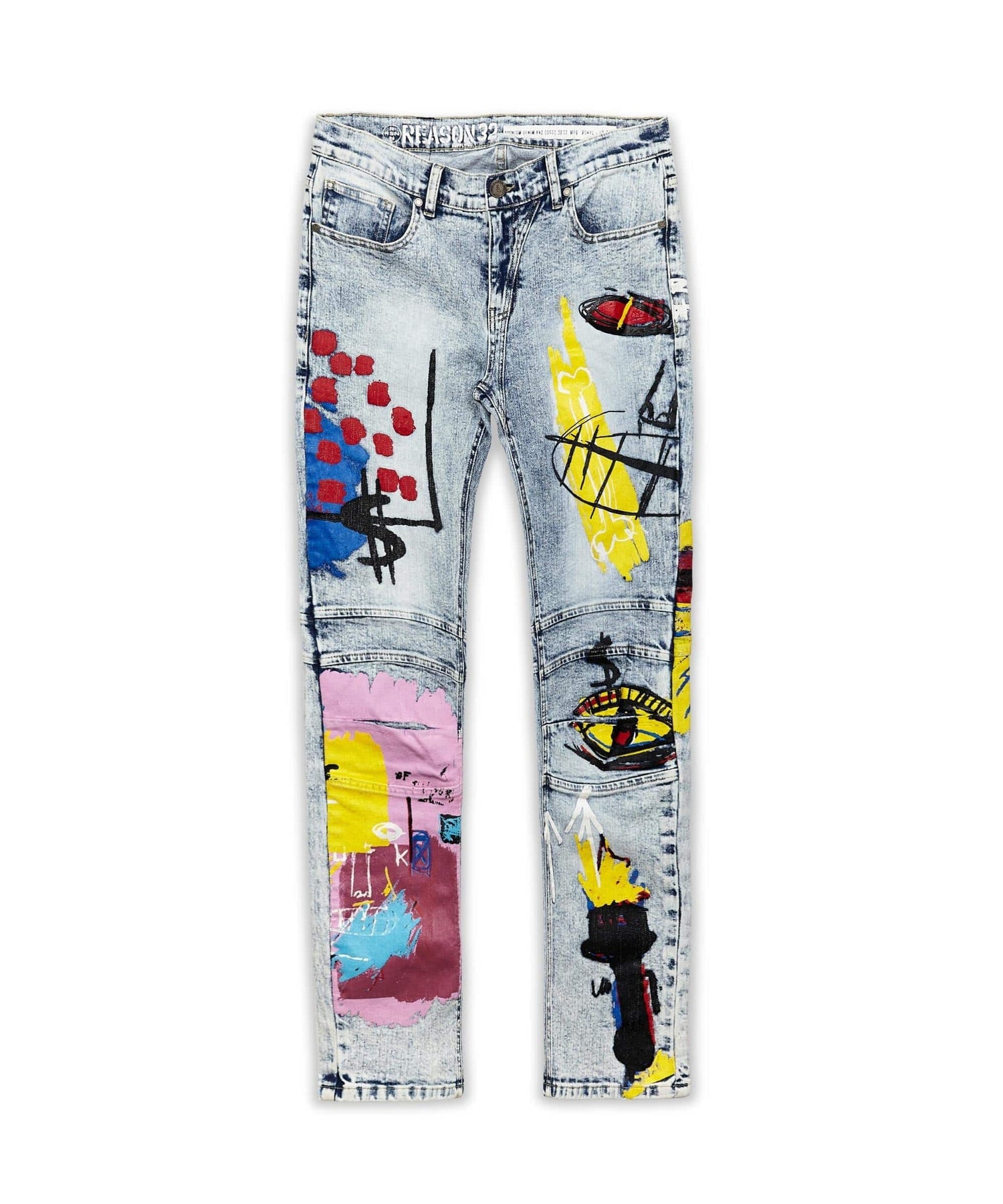 REASON CLOTHING デザインデニムパンツ/32/34/36/38/40/42/44/USサイズ/リーズンクロージング/BG91/★US購入B系HIPHOPカジュアルストリートセレブ【送料無料】｜ＤＲ．ＪＡＫ