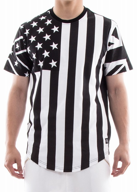 AO10)HUDSON NYC OUTERWEAR FLAGS UNITETシャツ半袖(H15386)★USLANYカジュアルストリートHIPHOP