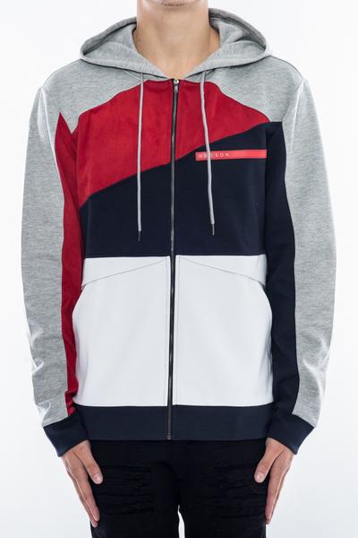 AS84)HUDSON OUTERWEAR COLOR BLOCKED POCKETジップパーカー(H5051055)マルチ★US購入B系HIPHOPカジュアルストリートセレブ【送料無料】