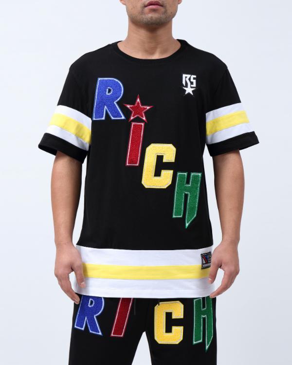 RICH STAR CHENILLE LATTERS Tシャツ半袖(R1230278)/リッチスター/チーフキーフ/AZ3★USLANYカジュアルストリートHIPHOPB系/大きいサイズ