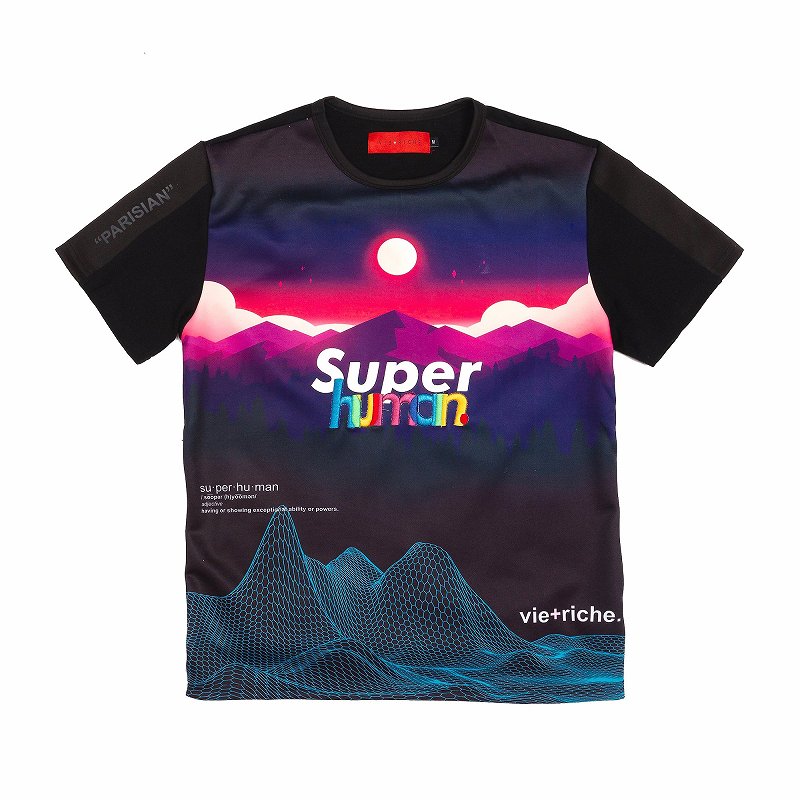 VIE RICHE SUPER HUMAN Tシャツ(03494)/ヴィ リッシュ/AZ29★US購入B系HIPHOPカジュアルストリートウエッサイチカーノ/大きいサイズ/キングサイズ/送料無料