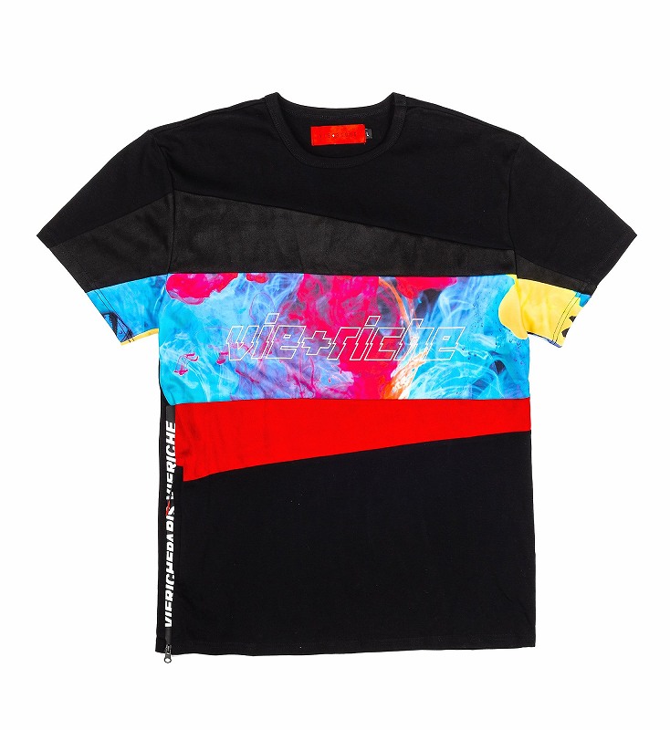VIE RICHE INKBLOTCH PANEL Tシャツ(03534)/ヴィ リッシュ/AZ75★USLANYカジュアルストリートHIPHOPB系/大きいサイズ/送料無料