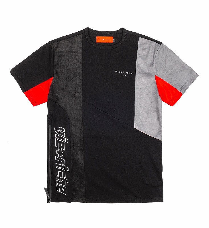 VIE RICHE TECH PANEL Tシャツ(03533)/ヴィ リッシュ/AZ76★USLANYカジュアルストリートHIPHOPB系/大きいサイズ/送料無料