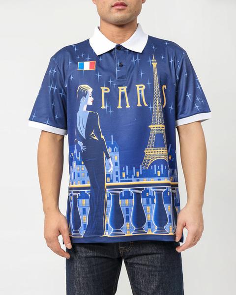 HUDSON NYC OUTERWEAR PARIS VACATIONポロシャツ半袖(H1052647)/ハドソンアウターウエアー/BA62/S/M/L/XL/2XL/3XL/4XL/カジュアルストリートHIPHOPB系/大きいサイズ/キングサイズ〈送料無料〉