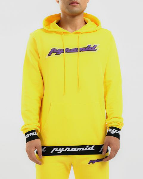 BLACK PYRAMID CORE 3D RUBBER PATCHプルオーバーパーカー(Y5162124)黄色/ブラックピラミッド/クリスブラウン/BB64★US購入B系HIPHOPカジュアルストリートセレブ【送料無料】
