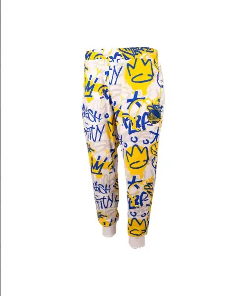FISLL Golden State Warriors 総柄スウェットジョガーパンツ/ゴールデンステート・ウォリアーズ/M/L/XL/2XL/3XL/BI16/★US買いもとめるB系HIPHOPカジュアルストリートセレブ【貨物輸送無料】