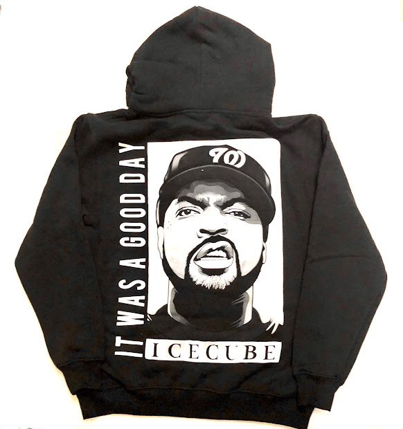 NO BRAND ICE CUBE プリントプルオーバーパーカー/BLK/M/L/XL/2XL/3XL/USサイズ/大きいサイズ/LA/BI30/ウエッサイ★US購入B系HIPHOPカジュアルストリートセレブ【送料無料】