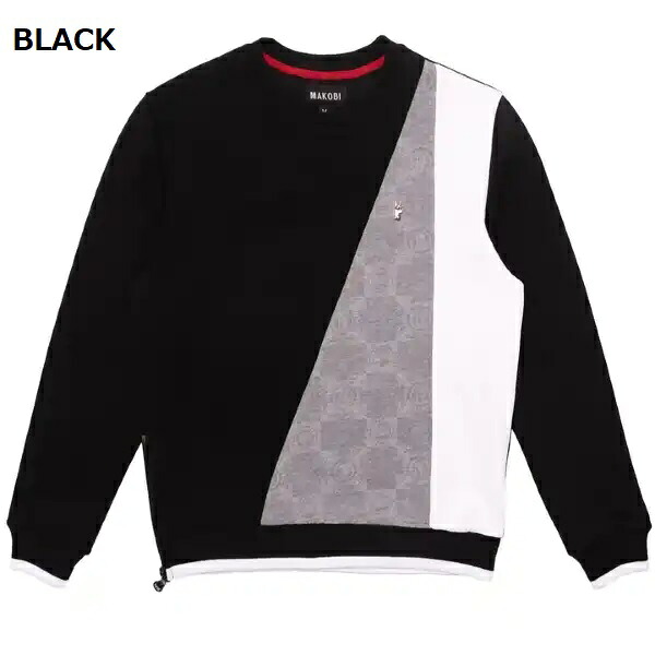 MAKOBI デザインクルーネック/S/M/L/XL/2XL/3XL/USサイズ/大きいサイズ/LA/BI35/★US購入B系HIPHOPカジュアルストリートセレブ【送料無料】