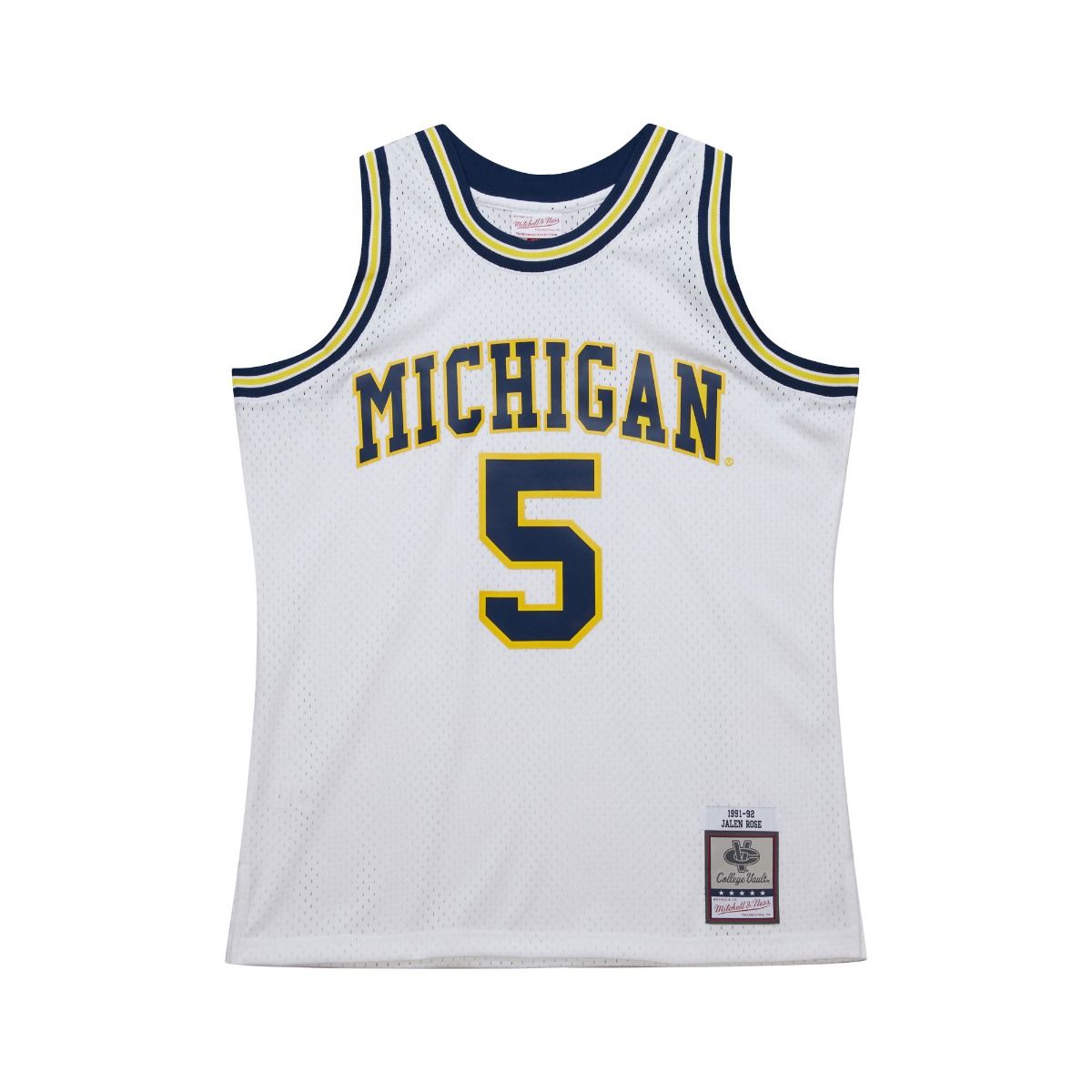 MITCHELL\u0026NESS Michigan Jalen Rose 1991ティーシャツ 貯蔵タンクとっ始め/HIPHOP/L/XL/2XL/3XL/大層らしい大きさ/US大きさ/ミシガン湖/BI86/B系
