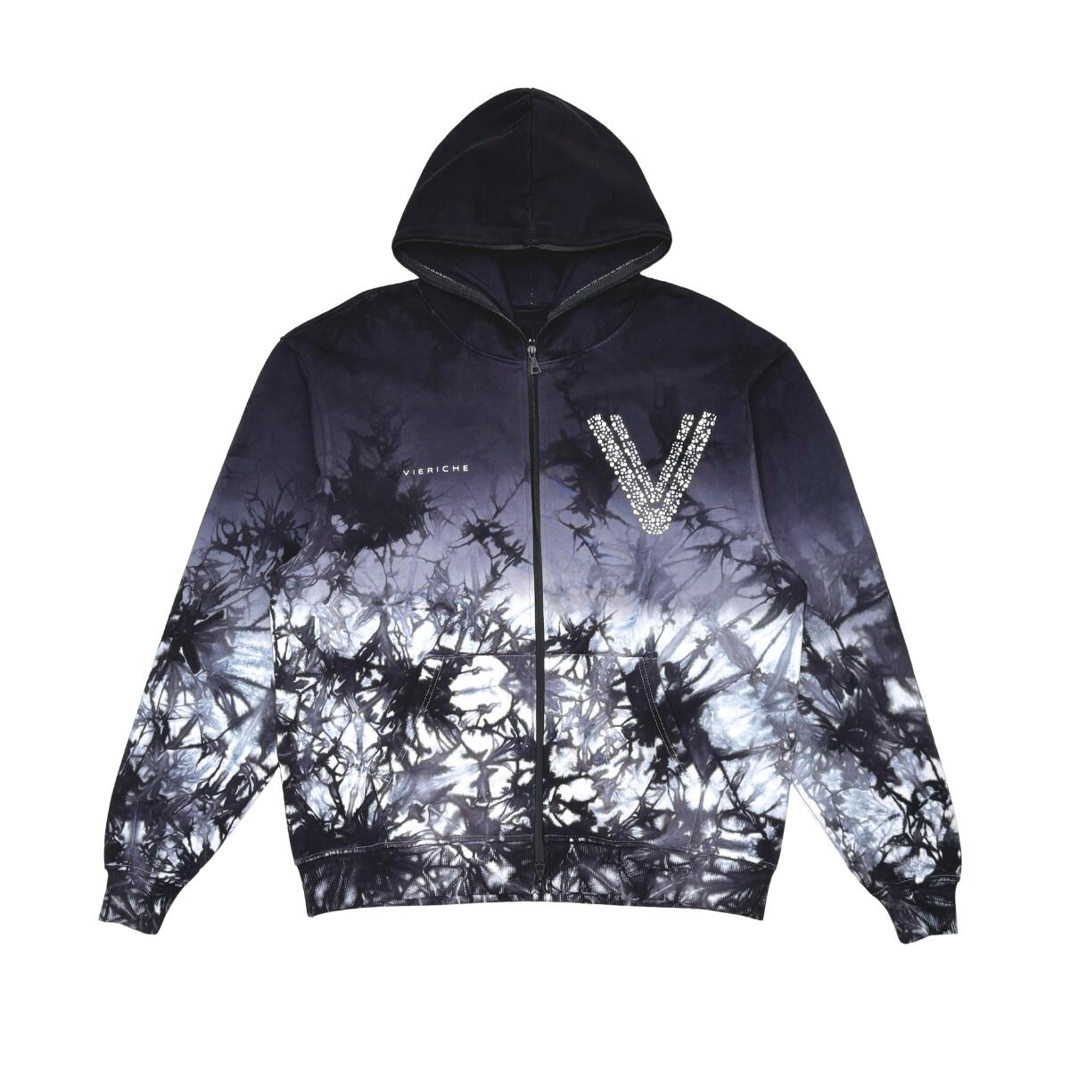 VIE RICHE Archangel faded hoodieジップアップパーカー/S/M/L/XL/2XL/3XL/US大きさ/VR-1714/BK24【貨物輸送無料】