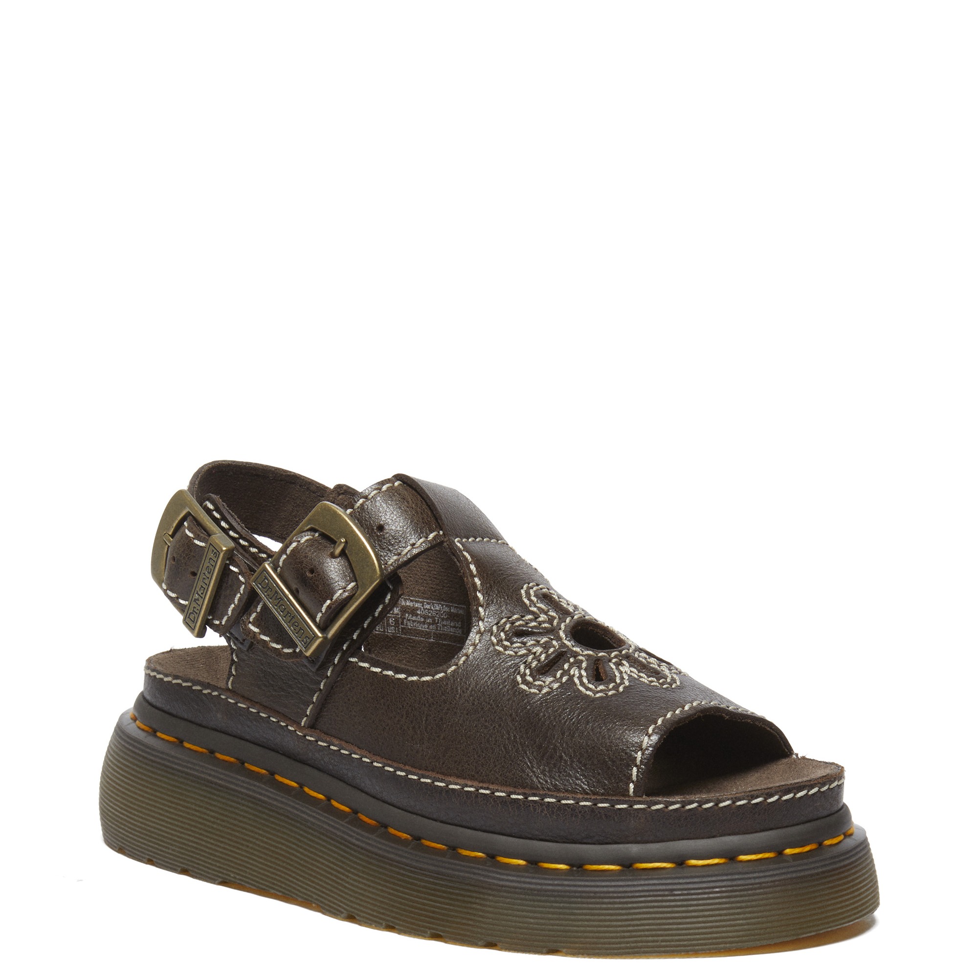 【公式】Dr. Martens ドクターマーチン DUNNET FLOWER サンダル ウィメンズ QUAD SHORE Sandal おすすめ 人気 靴 KELPBROWN 40526200｜ドクターマーチン公式 店