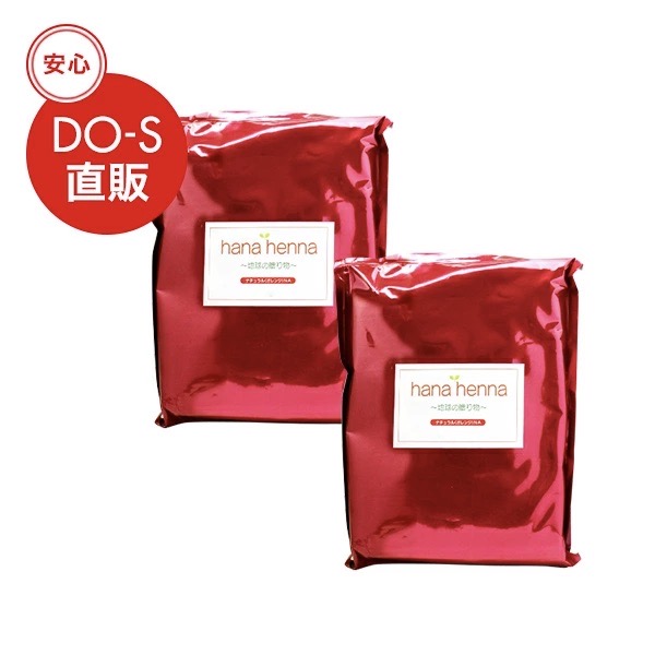 【定め事品】ハナヘナ（hanahenna）自然的500g ２個書き割り
