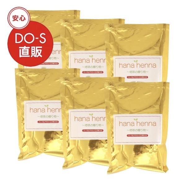 【置き目品】ハナヘナ（hanahenna）ハーバルブラウン100g 6個仕掛ける