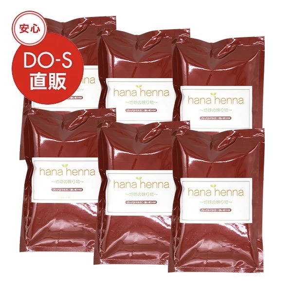 【定め事品】ハナヘナ（hanahenna）ハーバルマホガニー100g 6個書き割り