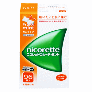 送料無料 【第(2)類医薬品】アリナミン製薬ニコレット フルーティーミント ９６個 ★セルフメディケーション税制対象商品 6,437円