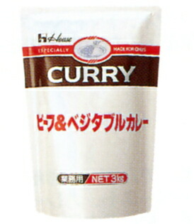 【3％OFFクーポン 4/4 20:00～4/10 01:59迄】【送料無料】【お任せおまけ付き♪】 ハウス食品株式会社 ビーフ＆ベジタブルカレー　3kg×4入 （発送までに7～10日かかります・ご注文後のキャンセルは出来ません）【ドラッグピュア店】【RCP】【△】【□】