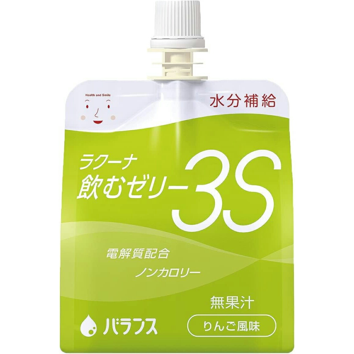 【☆】【貨物輸送無料】平衡にする株式会社\u003cBR\u003e『ラクーナ飲むジェリィ3S（水分付け足しジェリィ） りんご味わい 150g×30袋』×3個書き割り
