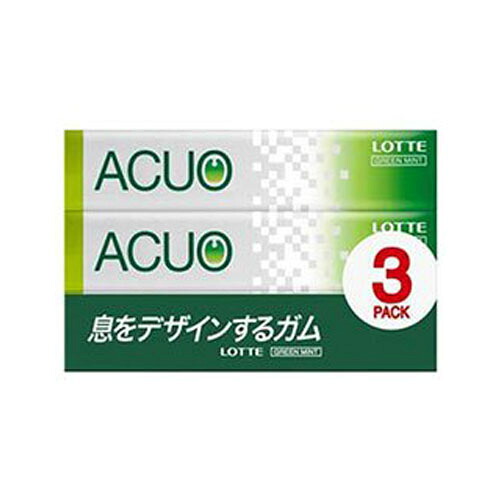 【3％OFFクーポン 4/4 20:00～4/10 01:59迄】【送料無料】【お任せおまけ付き♪】 株式会社ロッテ ACUO(アクオ) グリーンミント 3P×10個セット 【ドラッグピュア店】 【北海道・沖縄は別途送料必要】【△】【□】