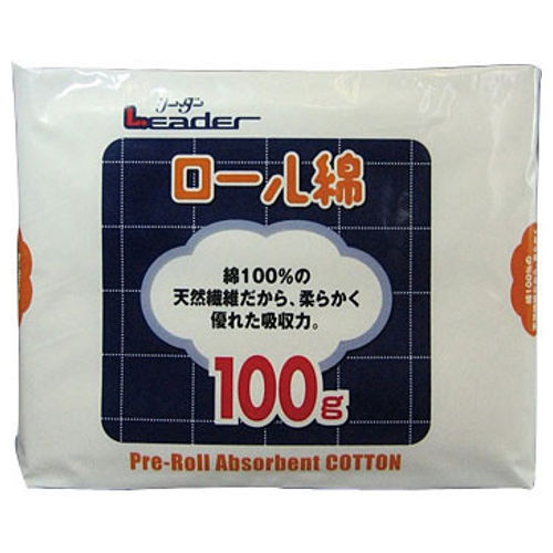 日進医療器株式会社 リーダーロール綿100g×100個セット【RCP】|ドラッグピュア店