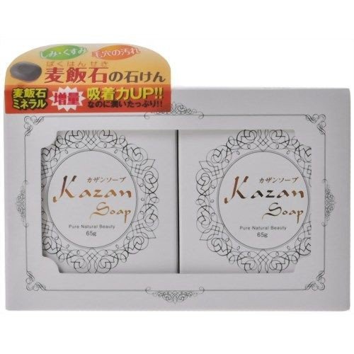 【送料無料】 株式会社嘉山 NEWカザンソープ(KazenSoap) １セット（65g×2個入）×５セット（合計10個） ＜ミネラル豊富な麦飯石に植物エキス配合の手作り石けん＞ 【ご注文後のキャンセル不可】【RCP】 【北海道・沖縄は別途送料必要】【△】【□】