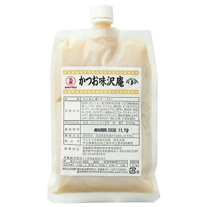 ジャパン・フード&リカー・アライアンス株式会社マルキン忠勇ペーストかつお味沢庵250g × 20【JAPITALFOODS】(発送までに7~10日かかります・ご注文後のキャンセルは出来ません)|ドラッグピュア店
