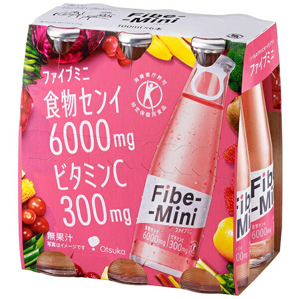 【3％OFFクーポン 4/4 20:00～4/10 01:59迄】【送料無料】【お任せおまけ付き♪】 大塚製薬株式会社 ファイブミニ 100ml×6本パック×20個セット(計120本) 【特定保健用食品(トクホ)】 ＜食物繊維6000mg・ビタミンC300mg＞【△】【□】