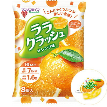 株式会社マンナンライフ 蒟蒻畑 こんにゃくばたけ ララクラッシュ オレンジ味 24g 8個入 この商品は注文後のキャンセルができません 73 以上節約