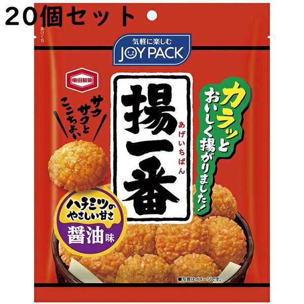 846円 芸能人愛用 亀田製菓株式会社 揚一番 ハチミツのやさしい甘さ醤油味 76g×20個セット 揚げ煎餅 発送までにお時間をいただく場合がございます