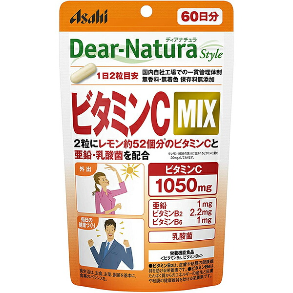 アサヒグループ食品株式会社 ディアナチュラスタイル ビタミンC MIX 120粒 Dear-Natura ≪超目玉☆12月≫