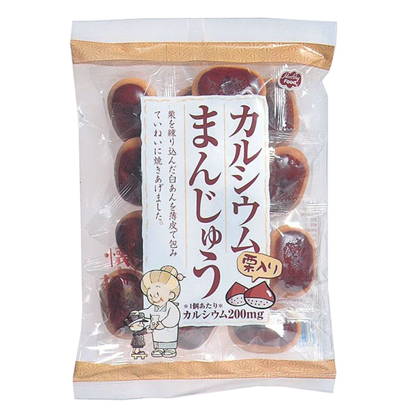 【送料無料】【お任せおまけ付き♪】ヘルシーフード株式会社カルシウムまんじゅう　栗入り　18gx15　10袋[商品番号：1030031]（発送までに7～10日かかります・ご注文後のキャンセルは出来ません）【ドラッグピュア店】【RCP】【△】【□】｜ドラッグピュア店