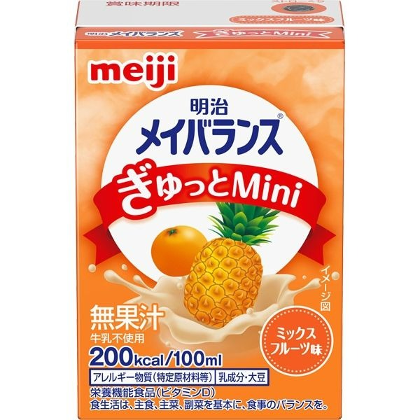 【送料無料】株式会社 明治 メイバランスぎゅっとMini ミックスフルーツ味 100ml×24 【ドラッグピュア店】【RCP】