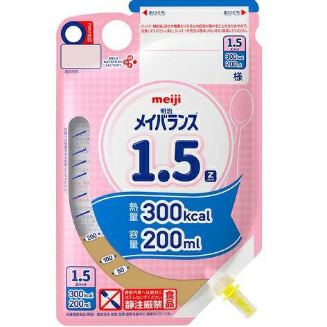 【本日ポイント5倍相当】【送料無料】株式会社明治 メイバランス1.5Zパック300K 200ml×12個入<流動食シリーズ> 【ドラッグピュア店】【△】