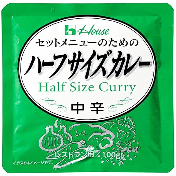 【36個】ハウス食品株式会社 セットメニューのためのハーフサイズカレー 中辛 100g×36袋入 <レトルトカレー>(ご注文後のキャンセルは出来ません)【ドラッグピュア店】【RCP】 【北海道・沖縄は別途送料必要】