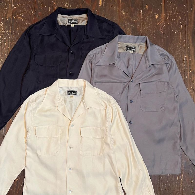 美品 ドライボーンズ オープンカラーシャツ L カスリ柄 コットン ボックス型 美品 ドライボーンズ オープンカラーシャツ L カスリ柄 コットン