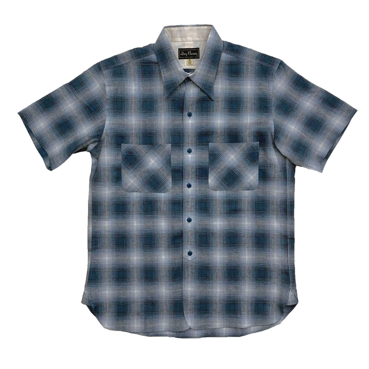 Dry Bonesドライボーンズチェック柄変形半袖柄シャツ Lサイズオ変形ボタン SHIRT – Dry Bones Online Shop